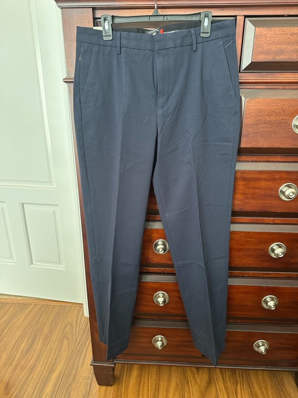 Dockers City Tech Trousers Straight Fit Mens Navy Blue 34 x 34 NWT